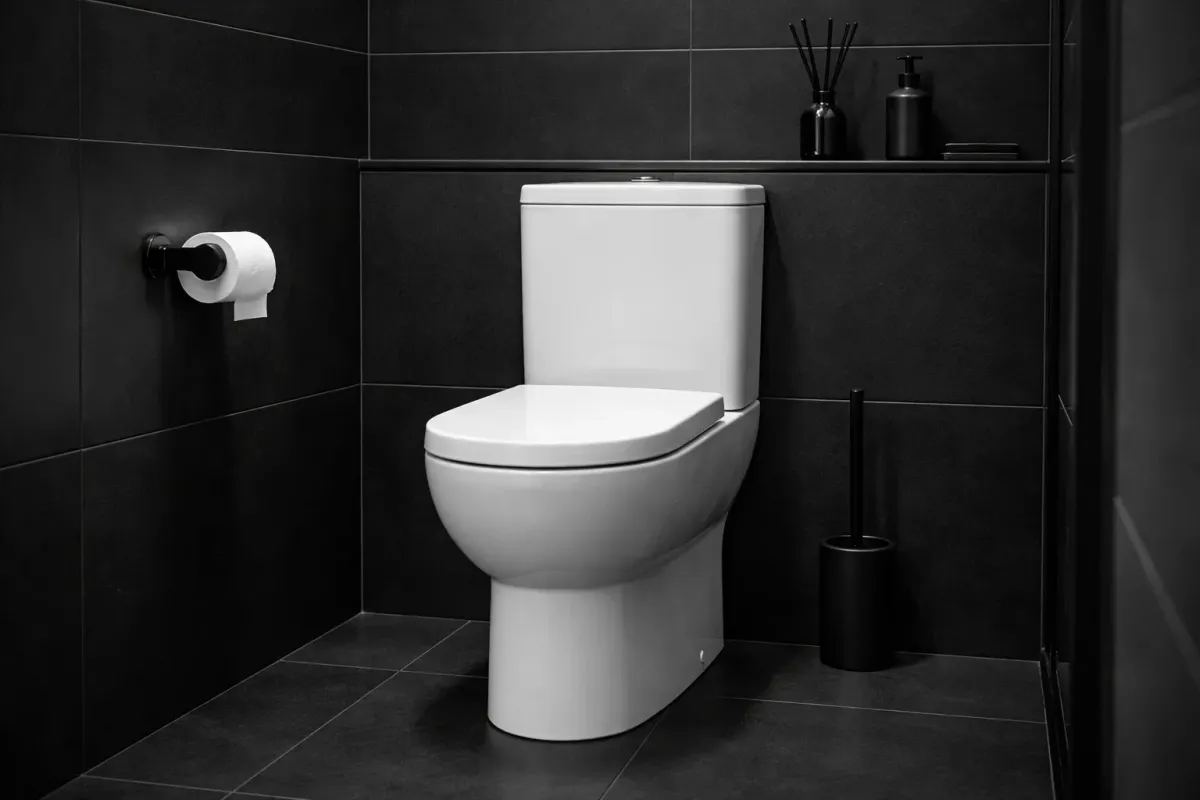 Standard 600x300mm bathroom wall tiles showing popular format and layout