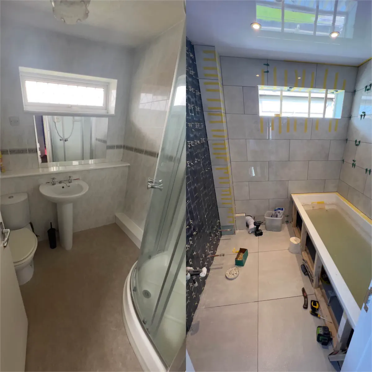 Shower to bath replacement: Before and After