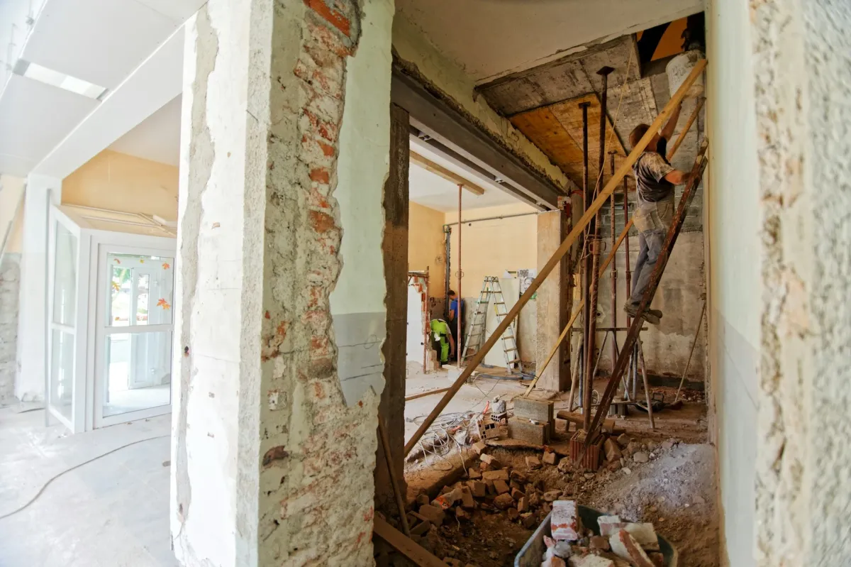 Older property interior showing areas where asbestos may be hidden during renovation