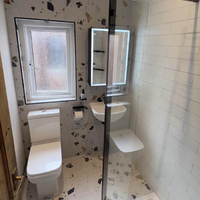 small bathroom renovation didsbury manchester by Builders Squad Ltd