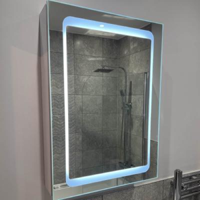 electrical mirror installation in the bathroom
