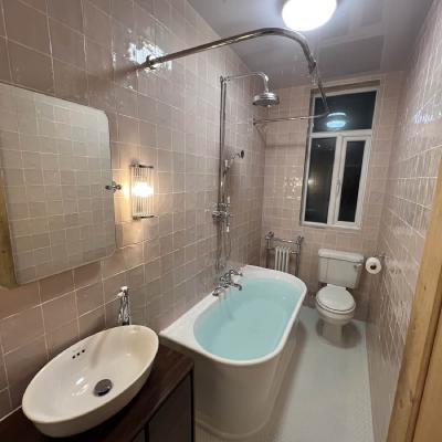 rustic tiles in a bathroom